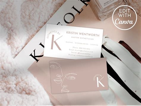 esthetician business card holder|esthetician business cards custom.